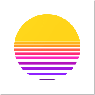 Retro Sunset Posters and Art